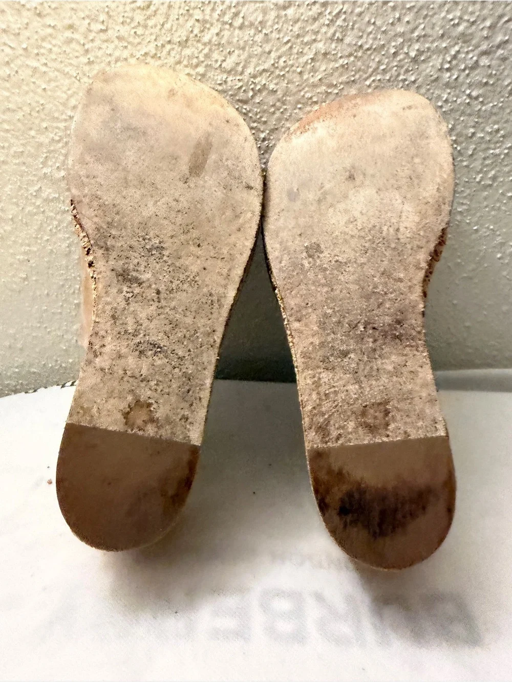 Chloé Taupe Suede Espadrille Slide Sandals, pre-owned, SZ7, gently used